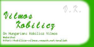 vilmos kobilicz business card